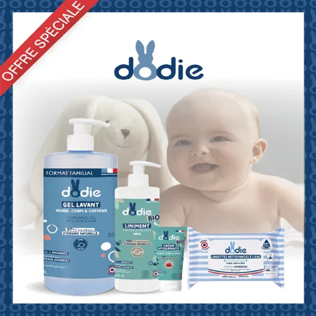 Pack Gel lavant 1L Liniment 400ml Créme hydratante Lingettes à l'eau