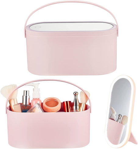 حقيبة مكياج Lucky Star مع مرآة بإضاءة LED بتصميم رائع و جذاب
