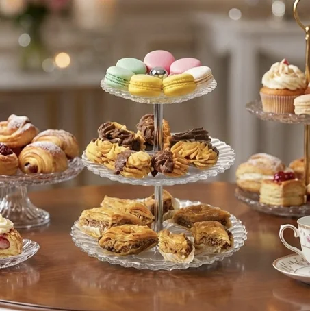 حامل حلوى كريستالي ب03 مستويات