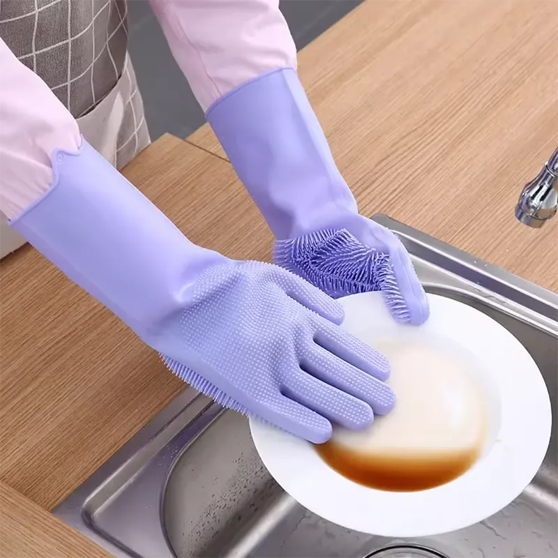 قفازات سيليكون سحرية للتنظيف ✨ عملية وسهلة الاستعمال