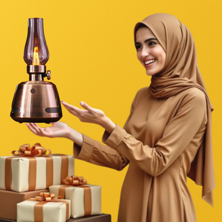 مصباح طاولة مزود بمكبر صوت بلوتوث