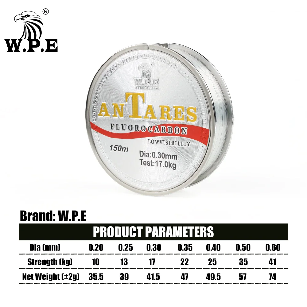 Fluorocarbure ANTARES 150m, en Fibre de carbone, 0.20mm-0.60mm