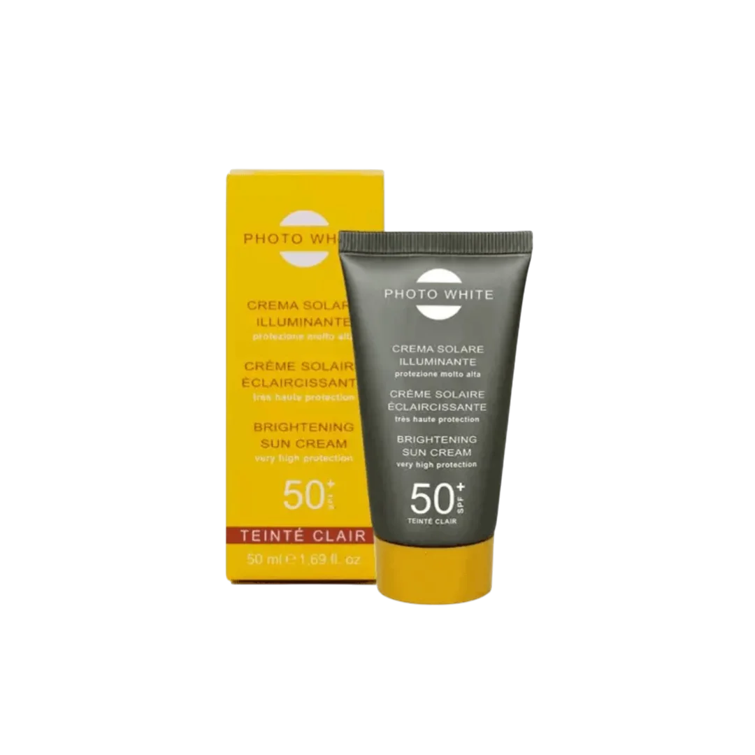 PHOTO - WHITE -                Crème Solaire Éclaircissante Spf50+ teintée  - 50ml