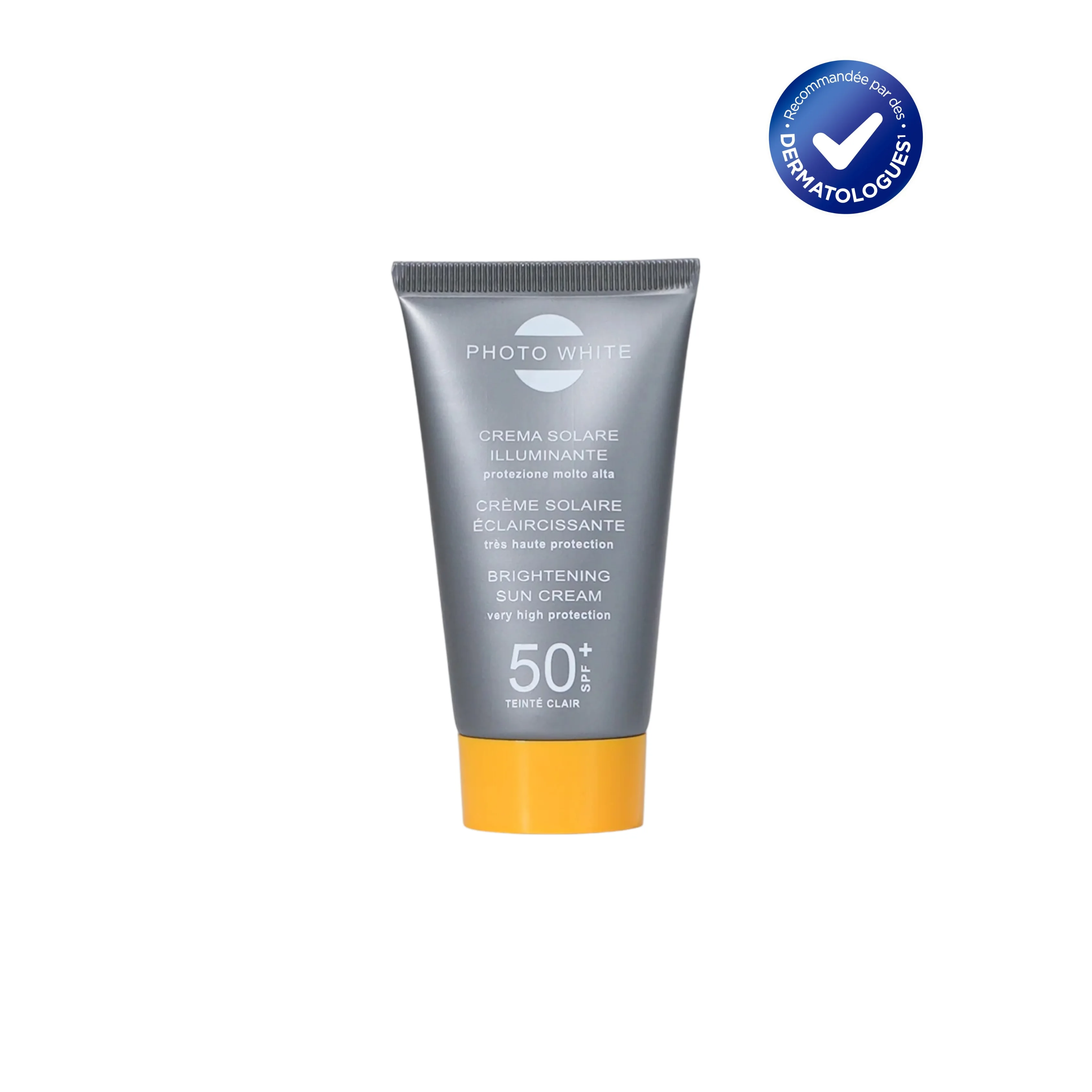 PHOTO - WHITE -                Crème Solaire Éclaircissante Spf50+ teintée  - 50ml
