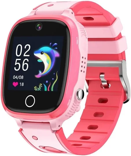 ساعة ذكية شبكة الجيل الرابع 4G للأطفال بنظام تحديد المواقع مع تطبيق سيتراكر 2 من بلو - زهري بورودو