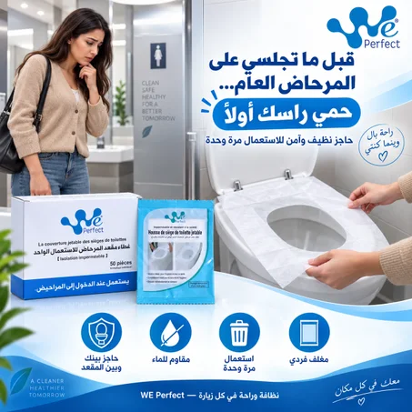 غطاء مقعد المرحاض للاستعمال الواحد – WE Perfect