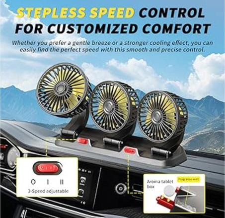 مروحة السيارة المزدوجة HAWK