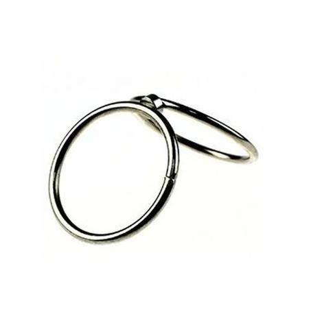 Silver Super Two Rings Set Magic Tricks Iron Magnetic Lock