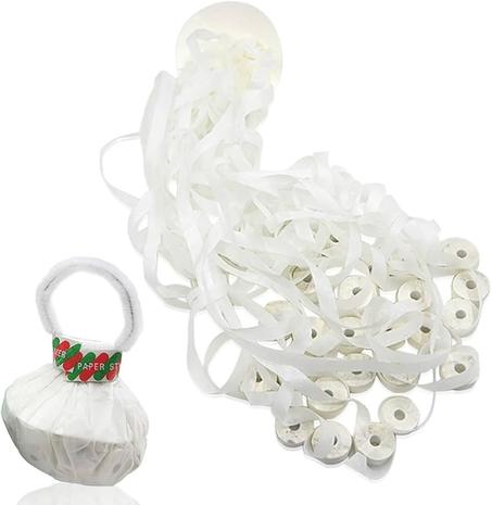 White Throw Streamers