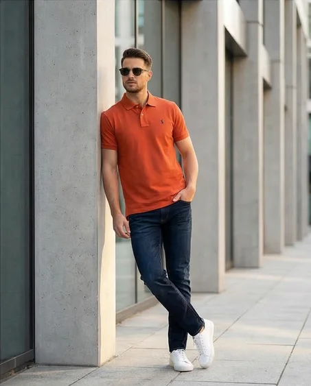 Polo homme classique - Oronge