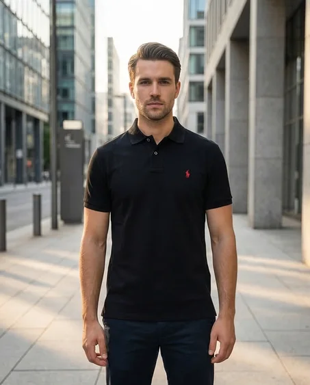 Polo homme classique - Noir