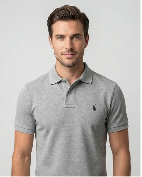 Polo homme classique - Gris Ouvert