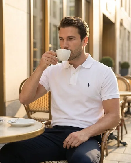 Polo homme classique - blanc