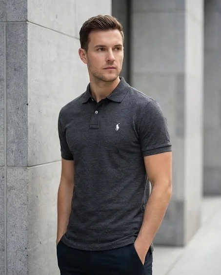 Polo homme classique - Gris