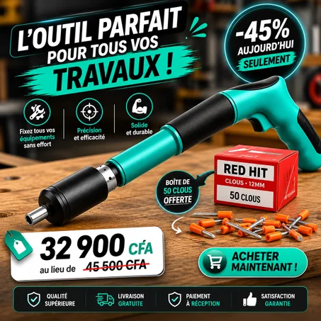 🇬🇦 Pistolet à clous en acier manuel 🔥