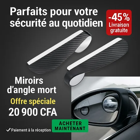 🇬🇦 Miroir d’Angle Mort pour Rétroviseur Super Car’s (2 Pièces)