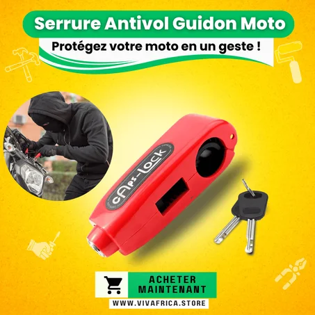 🇬🇦 Serrure universelle antivol pour guidon de moto, accélérateur, serrure de frein, accessoires de moto