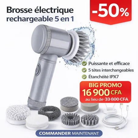 🇲🇱 Brosse de nettoyage électrique rechargeable 4 en 1🔥