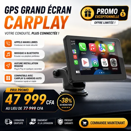 🇬🇦 Écrans Tactiles CarPlay & Android Auto