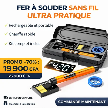 🇲🇱✅ Kit de fer à souder sans fil rechargeable par USB 🔌