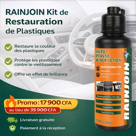 🇨🇬 Rainjoin  Kit de Restauration de Plastiques Noirs pour Voiture