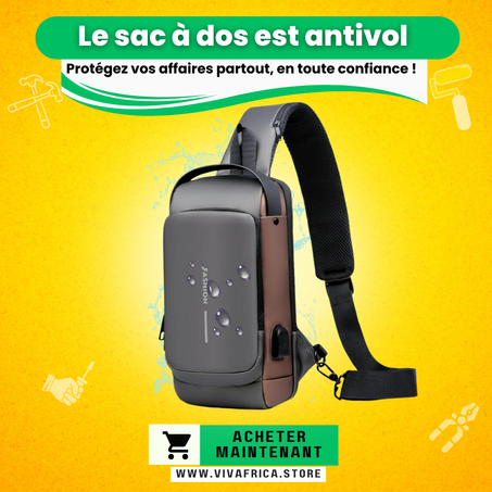 Le sac à dos est antivol et résistant à l'eau💦