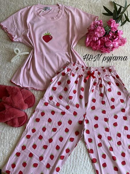 pyjama fraise cotton qualitè top