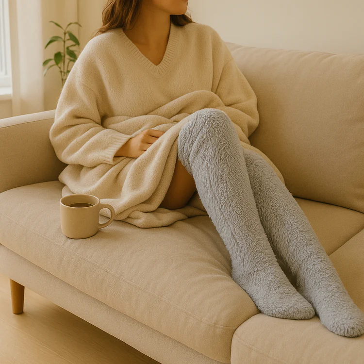 🧦 جوارب فليس طويلة فائقة النعومة – دفء وراحة لا مثيل لها (SOKS)