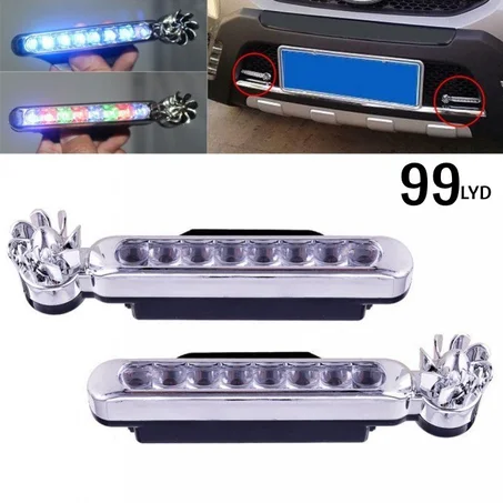 مصابيح LED تعمل بالرياح للسيارة (2 قطعة)