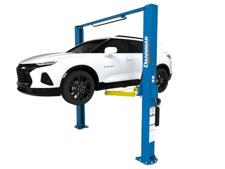 DANNMAR D2-10C 10,000-lbs. Capacity Two-Post Lift Includes Stackable Pads and Adapters