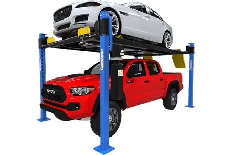 Dannmar D4-9X Package 9,000-lbs. Capacity Four-Post Lift High Rise, Extended Length