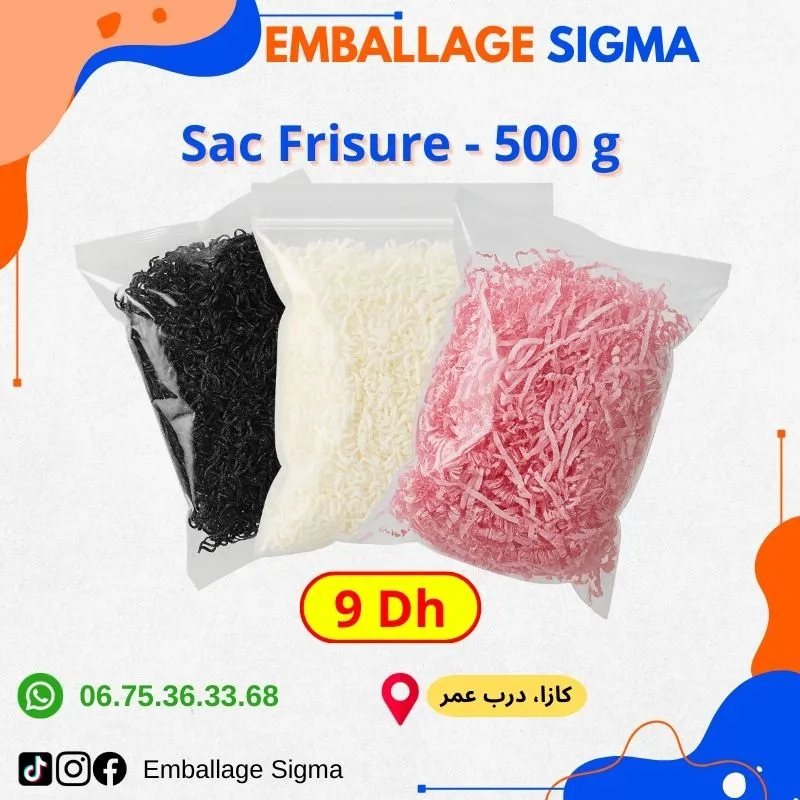 Sac de Frisure - 500 g - (Blanc/Rose/Noire)
