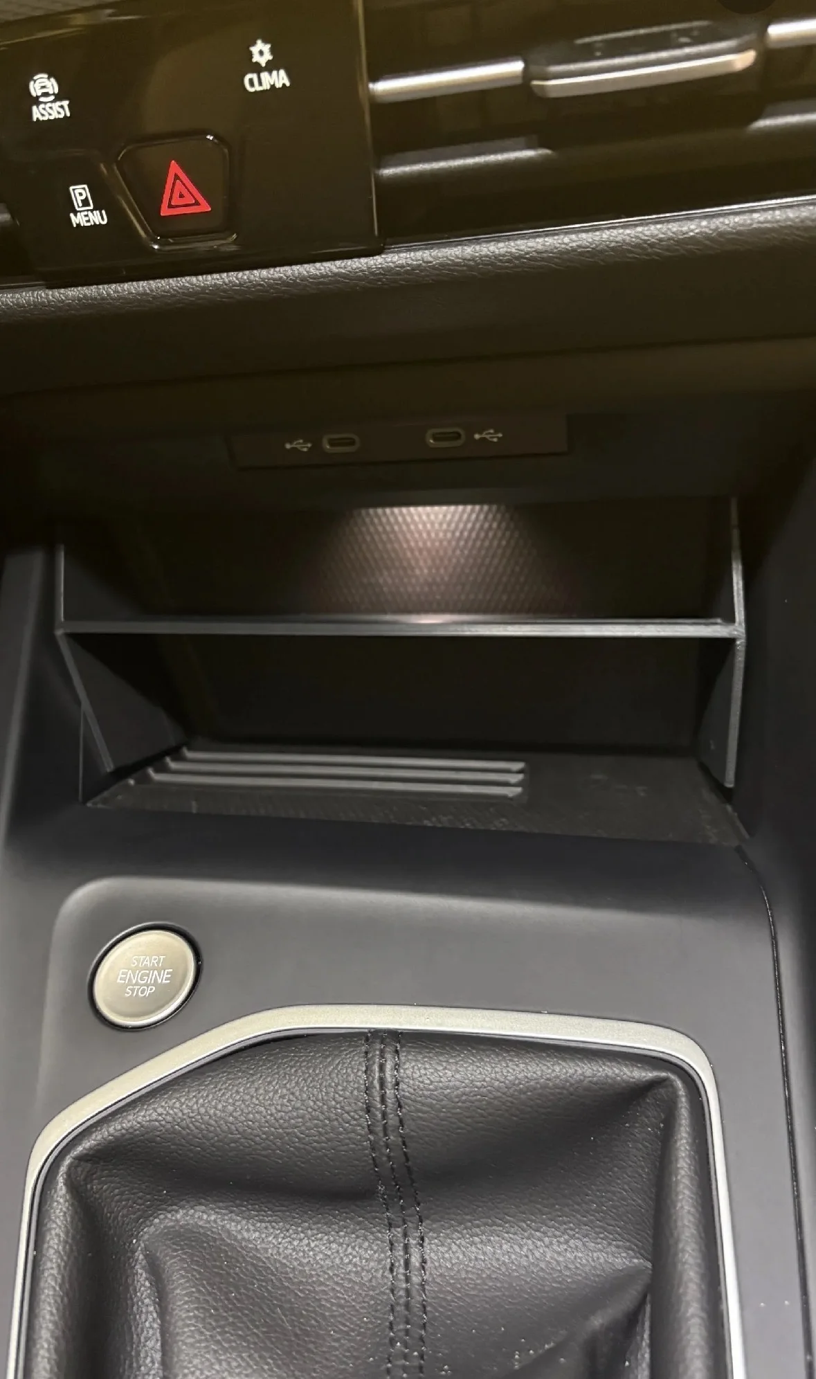 VW Golf 8 Center Console Storage Tray
