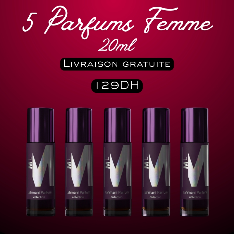 5 عطور نسائية 20 مل