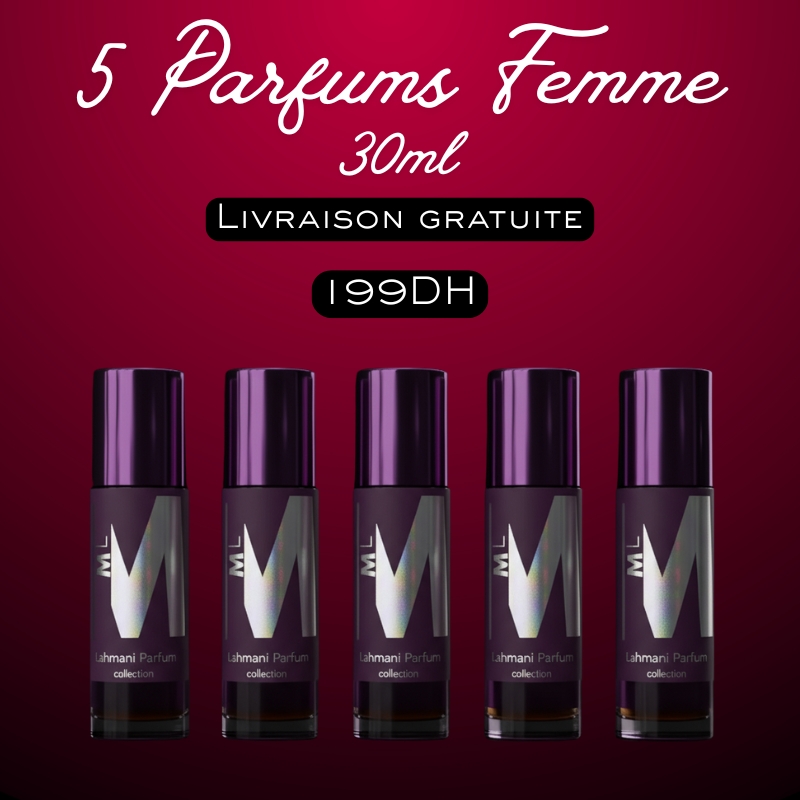 5 عطور نسائية 30 مل