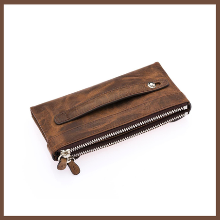 Westpo Unisex Genuine Tumbled Leather Wallet