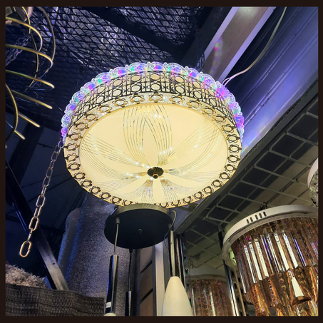 Élégance en Cristal : Lustre LED de Luxe pour Plafond (50 cm)