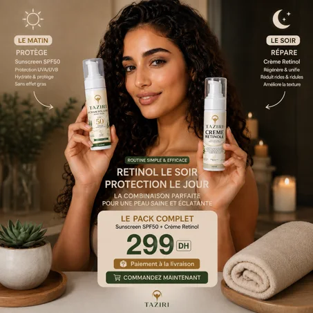 TAZIRI Routine Beauté — Pack Rétinol + SPF50