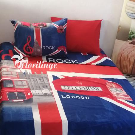 Parure de draps England 1 Place 1/2 -3 Pièces - طقم اغطية انجلترا 3 قطع