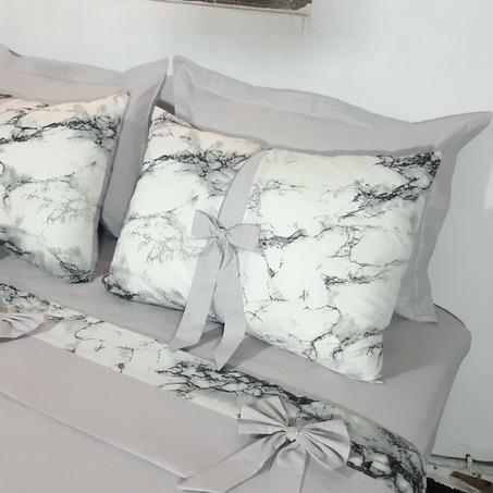 Parure de Draps Marbre 2 Places,6 Pieces -  طقم اغطية  لشخصين 6 قطع