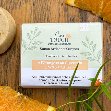 savon éclaircissant curcuma et orange