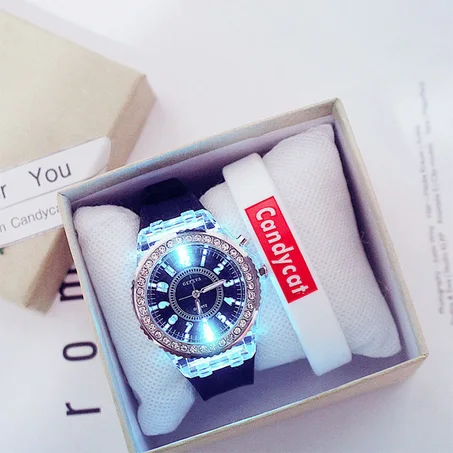 Mode Montre-bracelet Lumineuse LED - Blanc