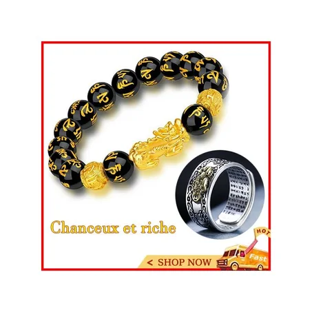 Bague de chance et de richesse  #PROMO-- Une bague achetée, un bracelet offert