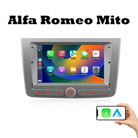 Radio Pantalla Carplay para Alfa Romeo Mito 2008 2012