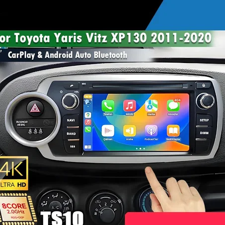 Interfaz Carplay inalámbrico Android Auto para Toyota Camry C-HR Yaris RAV4 Corolla