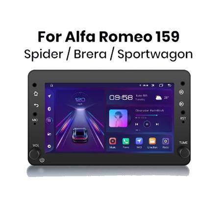 Radio Pantalla Android 10 para Alfa Romeo 159, Brera, Spider, Sportwagon
