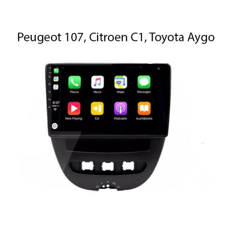 Radio Pantalla Android 13 para  Peugeot 107 Citroen C1 Toyota Aygo