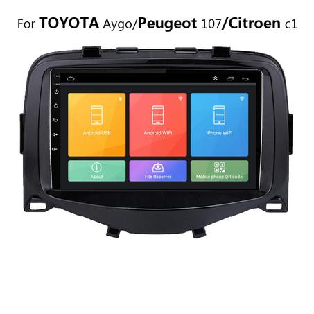Radio Pantalla Android 10 para Toyota Aygo Peugeot 108 Citroen C1 2016-2020