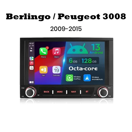 Radio Pantalla Carplay para Peugeot 3008 5008 Citroën Berlingo 2010-2016