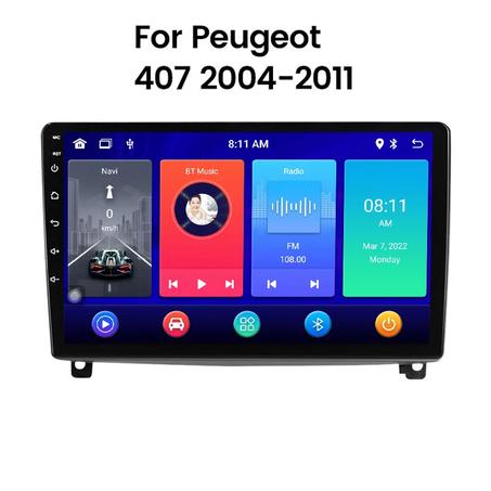 Radio Pantalla Android 13 para Peugeot 407 2004 - 2011